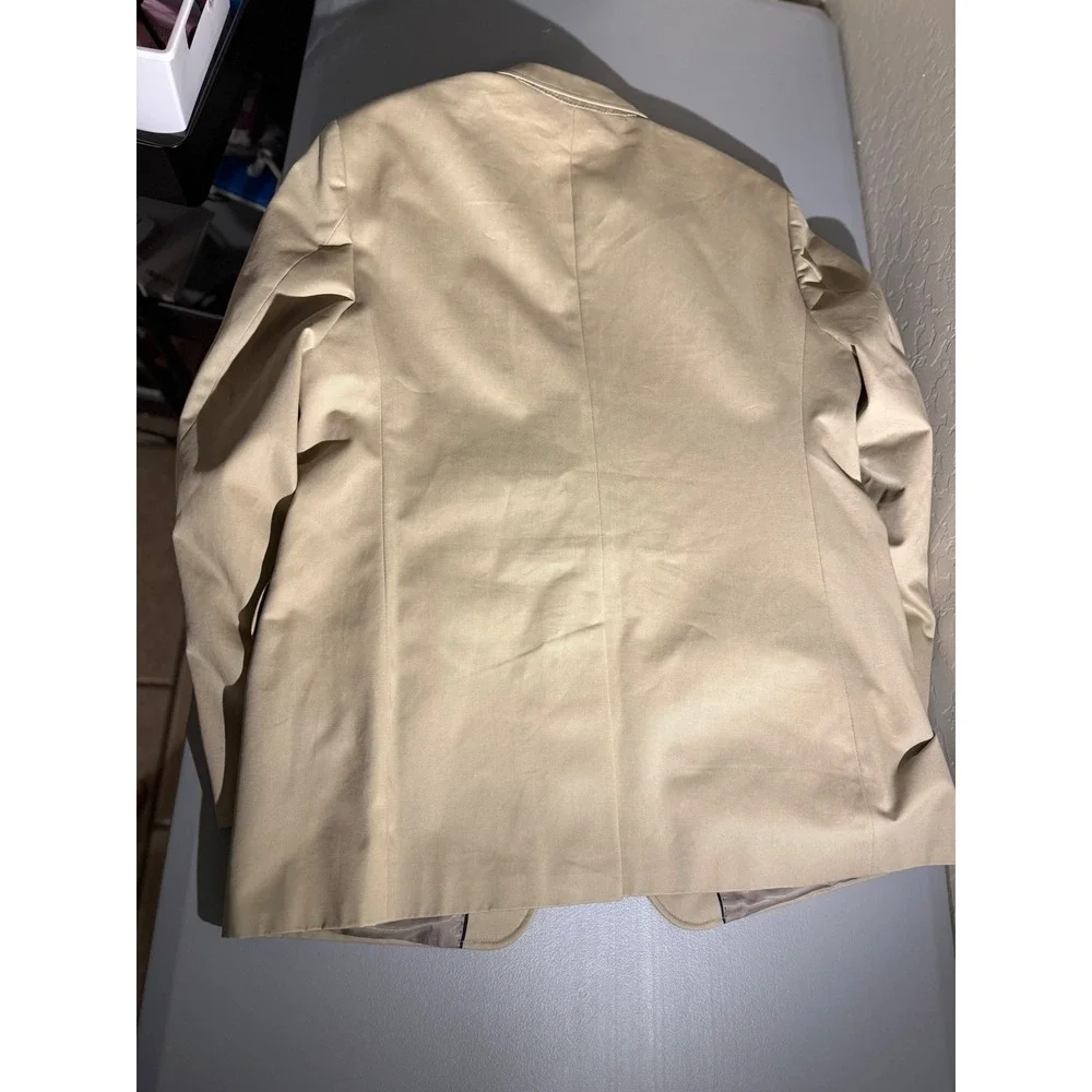 Banana Republic Modern Fit Beige Cotton Blazer Tessuti di Sondrio 42R